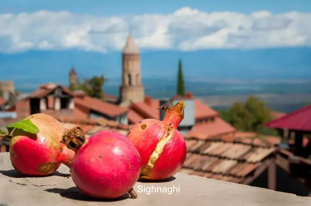 Blick auf Sighnaghi Georgien